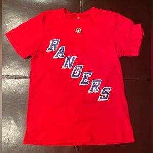 Alexis Lafrenière New York Rangers Stack Name & Number T-Shirt